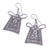 Silver dangle earrings, 'Karen Holiday' - Karen Printed Silver Dangle Earrings Crafted in Thailand