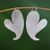 Silberne Tropfenohrringe - Herzförmige Lotusblatt-Karen-Ohrhänger aus Silber