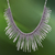 Silver beaded waterfall necklace, 'Dark Cascade' - Combination-Finish Karen Silver Waterfall Necklace