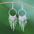 Silberne Wasserfall-Ohrringe - Verdrehte Karen-Wasserfall-Ohrringe aus Silber aus Thailand