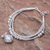 Silver beaded charm bracelet, 'Singing Karen Goldfish' - Thai Karen Hill Tribe Silver Goldfish Bracelet with a Bell thumbail