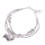 Charm-Armband aus silbernen Perlen - Thailändisches Karen Hill Tribe Silber-Goldfisch-Armband mit einer Glocke
