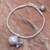Silver beaded charm bracelet, 'Singing Hill Tribe Goldfish' - Karen Hill Tribe Silver Goldfish Bracelet with Ringing Bells (image 2) thumbail
