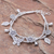 Silver charm bracelet, 'Butterfly Meadow' - Karen Silver Double Strand Beaded Dragonfly Charm Bracelet thumbail