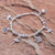 Silver beaded charm bracelet, 'Dragonfly Daisies' - Dragonfly-Themed Karen Silver Beaded Charm Bracelet thumbail
