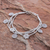 Charm-Armband aus silbernen Perlen - Blumen-Charm-Karen-Silberperlenarmband aus Thailand