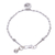 Silver charm bracelet, 'Lotus Calm' - Thai Karen Hill Tribe Silver Beaded Lotus Charm Bracelet (image 2d) thumbail