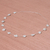 Silver station necklace, 'Karen Geometry' - Long Hill Tribe 950 Silver Station Necklace