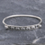 Sterling silver bangle bracelet, 'Pachyderm Parade' - Thai Elephant Sterling Silver Bangle Bracelet