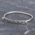 Sterling silver bangle bracelet, 'Pachyderm Parade' - Thai Elephant Sterling Silver Bangle Bracelet