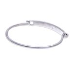 Sterling silver bangle bracelet, 'Pachyderm Parade' - Thai Elephant Sterling Silver Bangle Bracelet