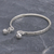 Sterling silver cuff bracelet, 'Song of the River' - Sterling Cuff Bracelet with Thai Karen Hill Tribe Bells (image 2) thumbail