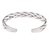 Sterling silver cuff bracelet, 'Mountain Streams' - Thai Braided Sterling Silver Cuff Bracelet (image 2d) thumbail