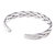 Sterling silver cuff bracelet, 'Mountain Streams' - Thai Braided Sterling Silver Cuff Bracelet (image 2e) thumbail