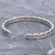 Sterling silver cuff bracelet, 'Leaf Trail' - Thai Hill Tribe Sterling Silver Cuff Bracelet (image 2b) thumbail