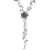 Collar en Y de plata - Impresionante collar en Y floral en cascada en plata 950