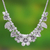 Silver beaded necklace, 'Nature's Miracle' - Silver 950 Flower Motif Pendant Necklace from Thailand thumbail