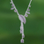 Sterling silver Y-necklace, 'Like Paradise' - Flower and Leaf Themed Sterling Silver Y-Necklace
