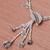 Silberne Y-Halskette - Y-Halskette aus 950er Silber mit Blumen- und Blattmotiv
