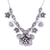 Halskette mit Anhänger aus silbernen Perlen - Hill Tribe Perlen-Silberblumen-Halskette