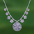Silver beaded pendant necklace, 'Hypnotic Karen' - Spiral Medallion 950 Silver Pendant Necklace (image 2) thumbail