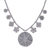 Silver beaded pendant necklace, 'Hypnotic Karen' - Spiral Medallion 950 Silver Pendant Necklace thumbail