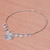 Halskette mit Anhänger aus silbernen Perlen - Halskette mit Spiralmedaillon-Anhänger aus 950er Silber