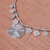 Silver beaded pendant necklace, 'Hypnotic Karen' - Spiral Medallion 950 Silver Pendant Necklace (image 2d) thumbail