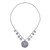Silver beaded pendant necklace, 'Hypnotic Karen' - Spiral Medallion 950 Silver Pendant Necklace (image 2e) thumbail