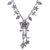 Silver beaded Y-necklace, 'Garden Beauty' - Nature-Themed 950 Silver Y-Necklace from Thailand (image 2a) thumbail