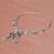 Silver beaded Y-necklace, 'Garden Beauty' - Nature-Themed 950 Silver Y-Necklace from Thailand (image 2c) thumbail
