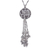 Silver beaded long Y-necklace, 'Elephant Charm' - 950 Silver Elephant Charm Pendant Necklace (image 2a) thumbail