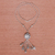 Silver beaded long Y-necklace, 'Elephant Charm' - 950 Silver Elephant Charm Pendant Necklace (image 2b) thumbail
