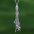 Lange Y-Halskette mit silbernen Perlen - Koi-Fisch-Charm-Anhänger-Halskette aus 950er Silber