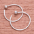 Silver half-hoop earrings, 'Hoopla' - Karen Hill Tribe Silver Half-Hoop Earrings (image 2b) thumbail