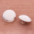 Silver button earrings, 'Timeless Chic' - Karen Hill Tribe Silver Matte Disc Button Earrings (image 2b) thumbail