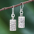 Silver dangle earrings, 'Walking Elephant' - Karen Hill Tribe Silver Elephant Motif Dangle Earrings (image 2) thumbail
