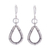 Silver dangle earrings, 'Raindrop Window' - Karen Hill Tribe Silver Teardrop Window Dangle Earrings thumbail