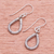 Silver dangle earrings, 'Raindrop Window' - Karen Hill Tribe Silver Teardrop Window Dangle Earrings (image 2b) thumbail