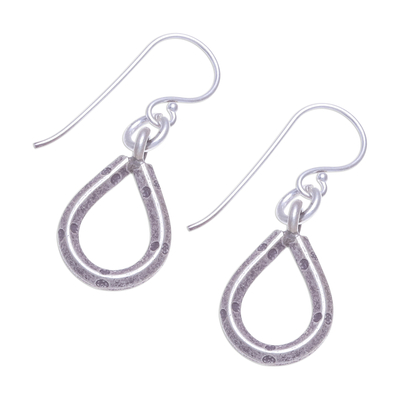 Ohrringe aus Silber, 'Regentropfen-Fenster' - Karen Hill Tribe Silver Teardrop Window Dangle Ohrringe