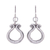 Silver dangle earrings, 'Organic Ring' - Karen Hill Tribe Silver Circle Window Dangle Earrings thumbail