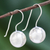 Silver drop earrings, 'Silver Moon Rising' - Karen Hill Tribe Silver High Polish Balls Drop Earrings (image 2) thumbail