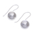 Silver drop earrings, 'Silver Moon Rising' - Karen Hill Tribe Silver High Polish Balls Drop Earrings (image 2c) thumbail