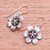 Silver dangle earrings, 'Delightful Daisy' - Karen Hill Tribe Silver Daisy Flower Dangle Earrings (image 2b) thumbail