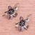 Silver drop earrings, 'Dappled Daisy' - Karen Hill Tribe Silver Daisy Flower Drop Earrings (image 2b) thumbail