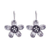 Silver drop earrings, 'Dappled Daisy' - Karen Hill Tribe Silver Daisy Flower Drop Earrings (image 2c) thumbail
