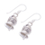Silver dangle earrings, 'Sonorous' - Karen Hill Tribe Silver Geometric Motif Bell Dangle Earrings (image 2c) thumbail