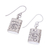 Silver dangle earrings, 'Honored Elephant' - Karen Hill Tribe Silver Elephant Motif Block Dangle Earrings (image 2c) thumbail