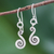 Silver dangle earrings, 'Serpentine Swirl' - Karen Hill Tribe Silver Serpentine Dangle Earrings (image 2) thumbail