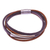 Leather strand bracelet, 'Mighty Strength in Brown' - Leather Strand Bracelet in Brown from Thailand (image 2a) thumbail